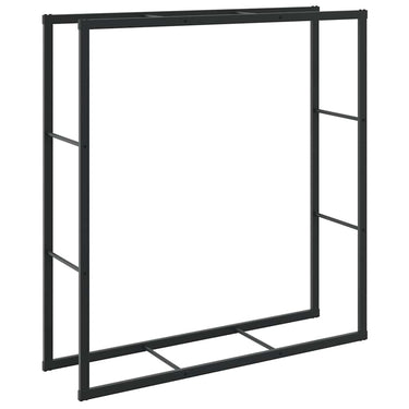 Vidaxl haardhoutrek 110x30x116 cm staal zwart