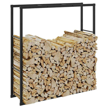 Vidaxl haardhoutrek 110x30x116 cm staal zwart