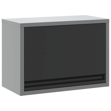 Vidaxl gereedschapskast met opslag zwart en grijs 50 x 25 x 35 cm