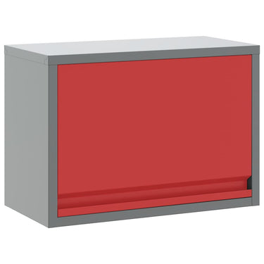 Vidaxl gereedschapskast met opslag rood en grijs 50 x 25 x 35 cm