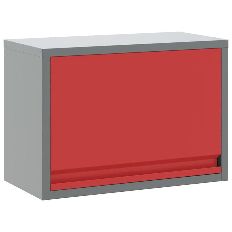 Load image into Gallery viewer, Vidaxl gereedschapskast met opslag rood en grijs 50 x 25 x 35 cm
