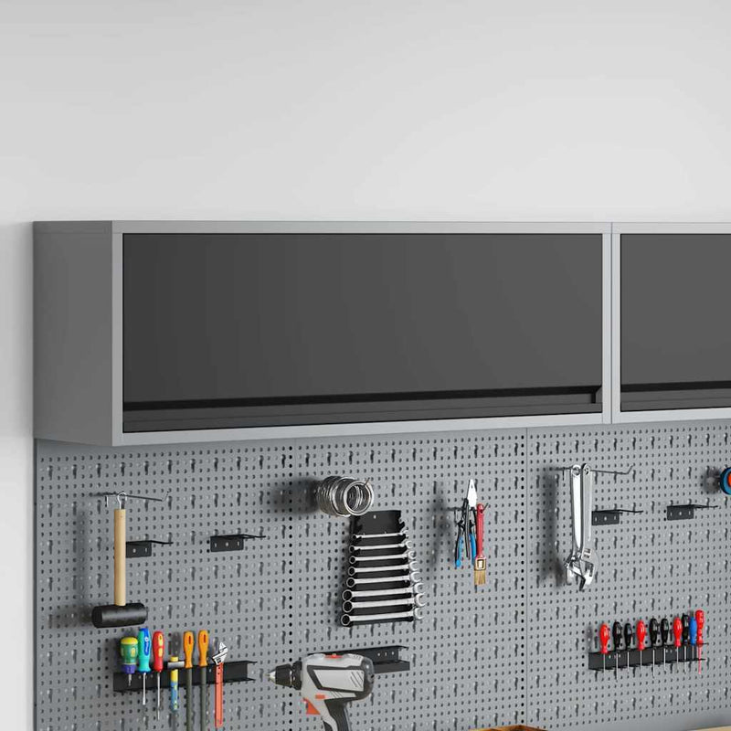 Load image into Gallery viewer, Vidaxl gereedschapskast met opslag zwart en grijs 100 x 25 x 35 cm
