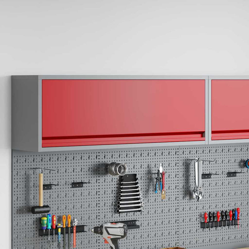 Load image into Gallery viewer, Vidaxl gereedschapskast met opslag rood en grijs 100 x 25 x 35 cm
