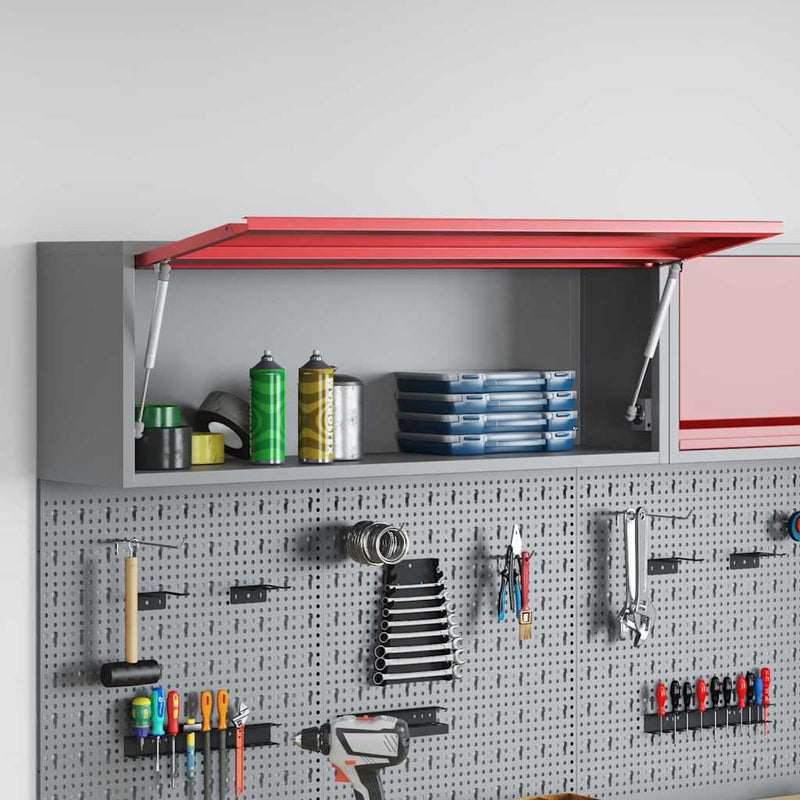Load image into Gallery viewer, Vidaxl gereedschapskast met opslag rood en grijs 100 x 25 x 35 cm
