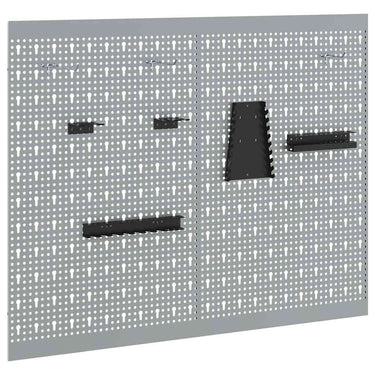 Vidaxl gereedschap wandpaneel 2 pcs grijs 100 x 1 x 80 cm