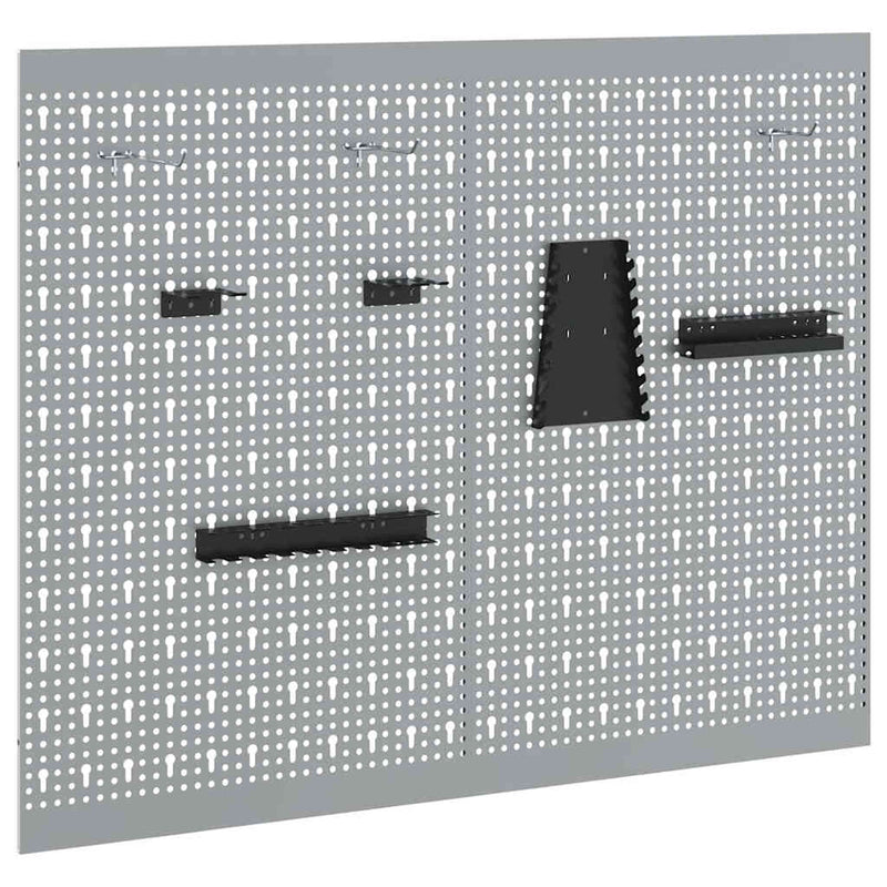 Load image into Gallery viewer, Vidaxl gereedschap wandpaneel 2 pcs grijs 100 x 1 x 80 cm
