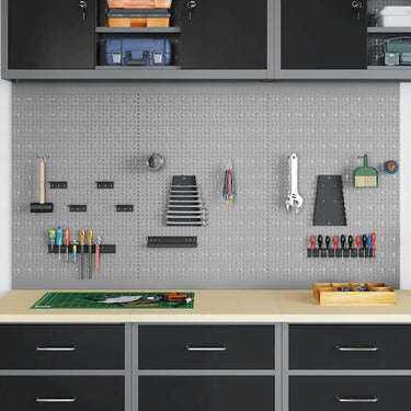 Vidaxl gereedschap wandpaneel 3 pcs grijs 150 x 1 x 80 cm