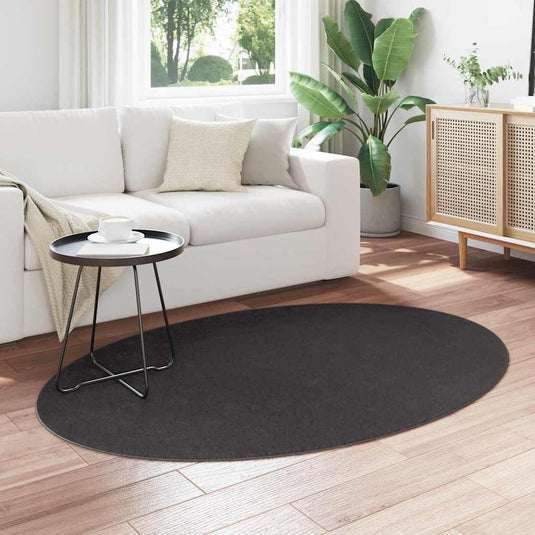 Vidaxl vloerkleden ovaal huarte antraciet 120 x 170 cm 100% polyester