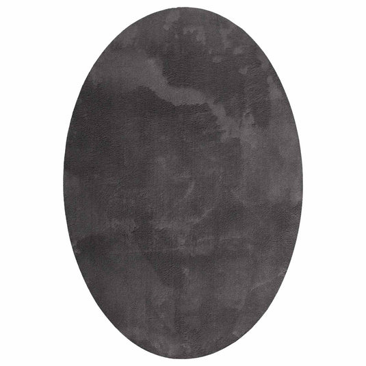 Vidaxl vloerkleden ovaal huarte antraciet 120 x 170 cm 100% polyester