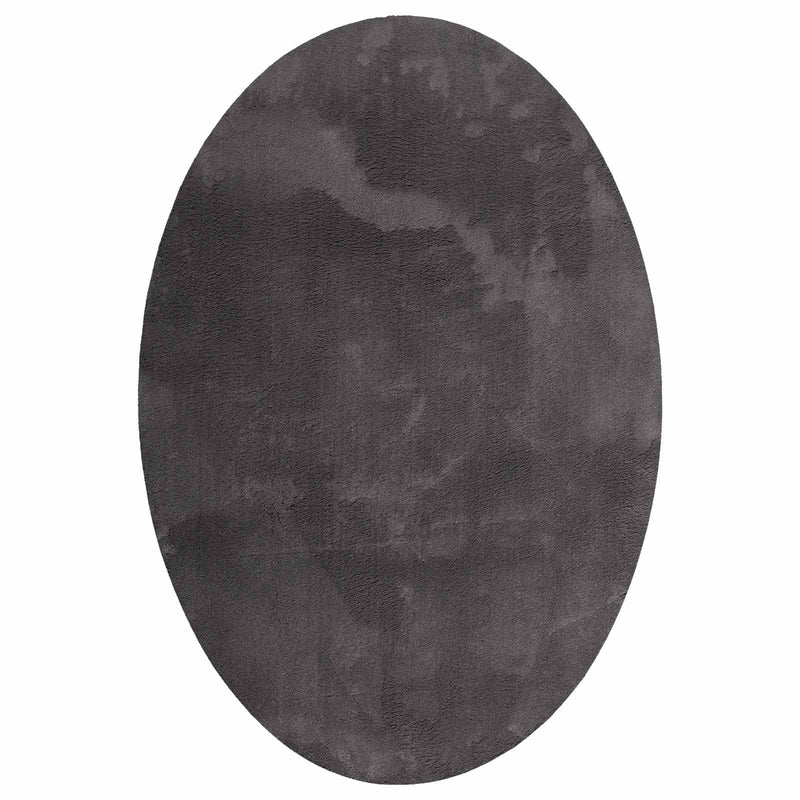 Load image into Gallery viewer, Vidaxl vloerkleden ovaal huarte antraciet 140 x 200 cm 100% polyester
