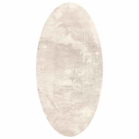 Vidaxl vloerkleden ovaal huarte beige 100 x 200 cm 100% polyester