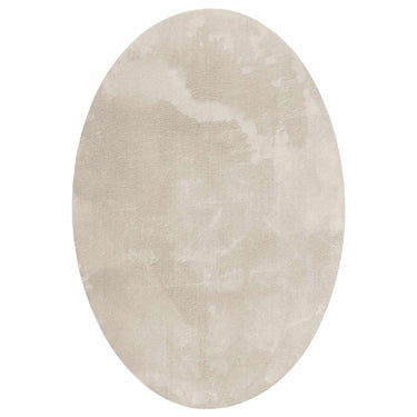 Vidaxl vloerkleden ovaal huarte beige 160 x 230 cm 100% polyester