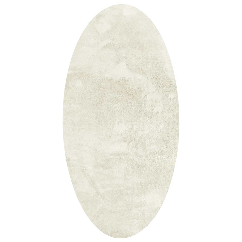 Load image into Gallery viewer, Vidaxl vloerkleden ovaal huarte crème 80 x 150 cm 100% polyester
