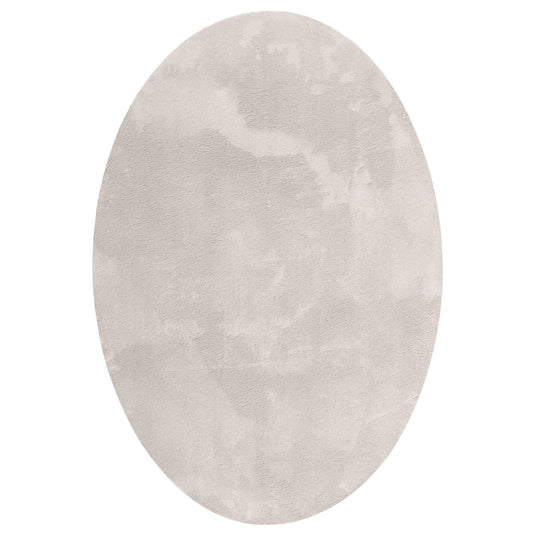 Vidaxl vloerkleden ovaal huarte zand 140 x 200 cm 100% polyester