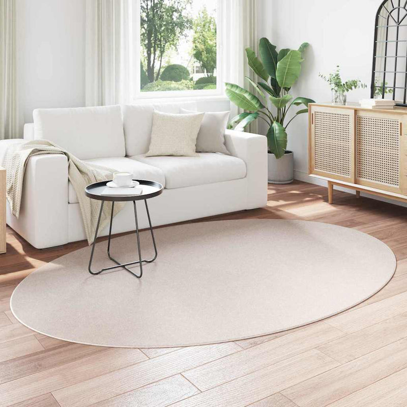 Load image into Gallery viewer, Vidaxl vloerkleden ovaal huarte zand 160 x 230 cm 100% polyester
