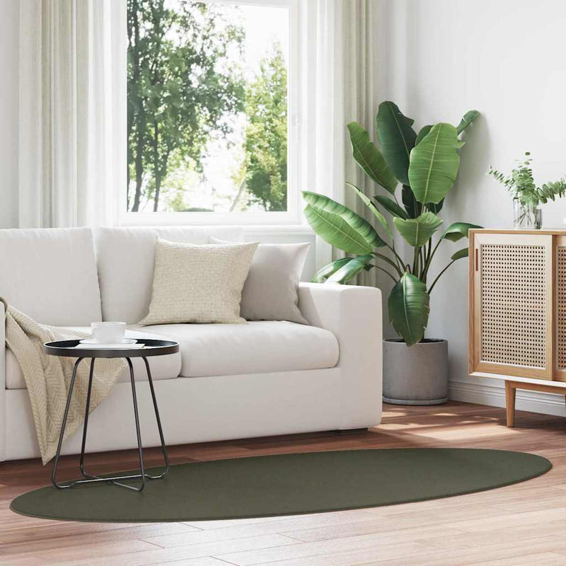 Load image into Gallery viewer, Vidaxl vloerkleden ovaal huarte bosgroen 100 x 200 cm 100% polyester
