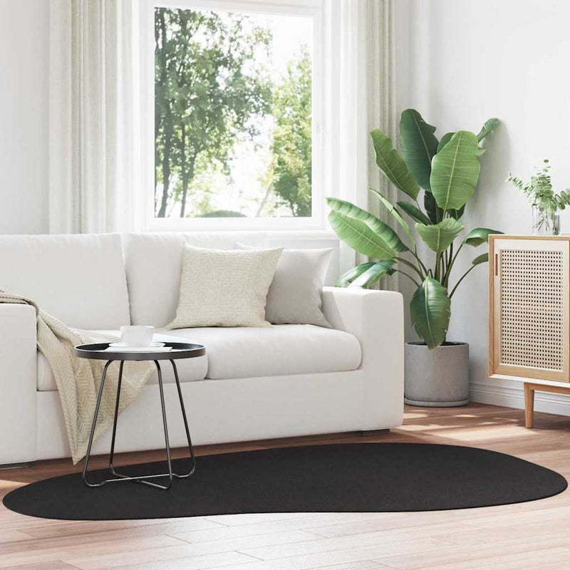 Load image into Gallery viewer, Vidaxl vloerkleden huarte zwart 140 x 200 cm polyester
