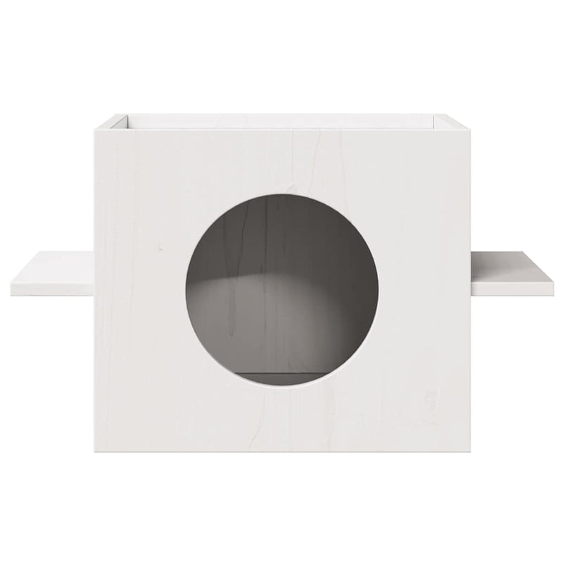 Load image into Gallery viewer, Vidaxl kattenhuis 51x35x30 cm massief grenenhout wit
