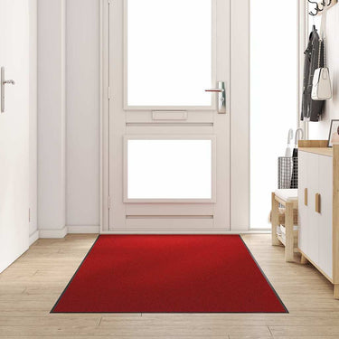 Vidaxl deurmat rood en zwart 120 x 250 cm 100% polyamide