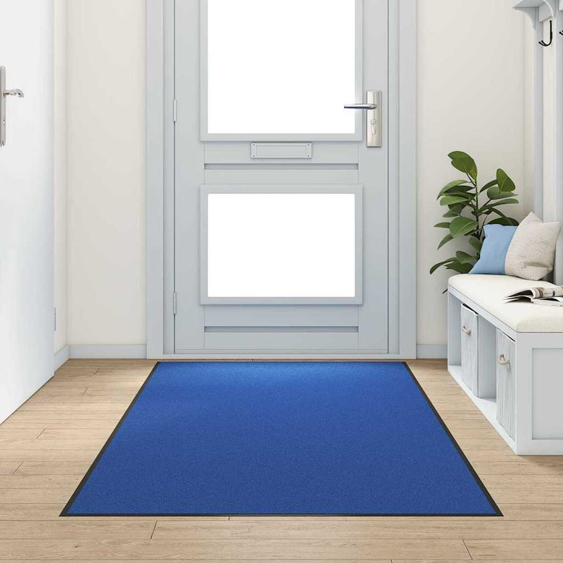 Load image into Gallery viewer, Vidaxl deurmat anders blauw en zwart 120 x 300 cm polyamide en pvc
