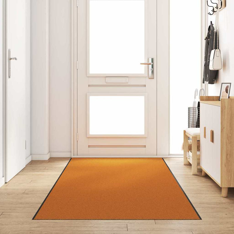 Load image into Gallery viewer, Vidaxl deurmat anders oranje en zwart 120 x 350 cm polyamide en pvc
