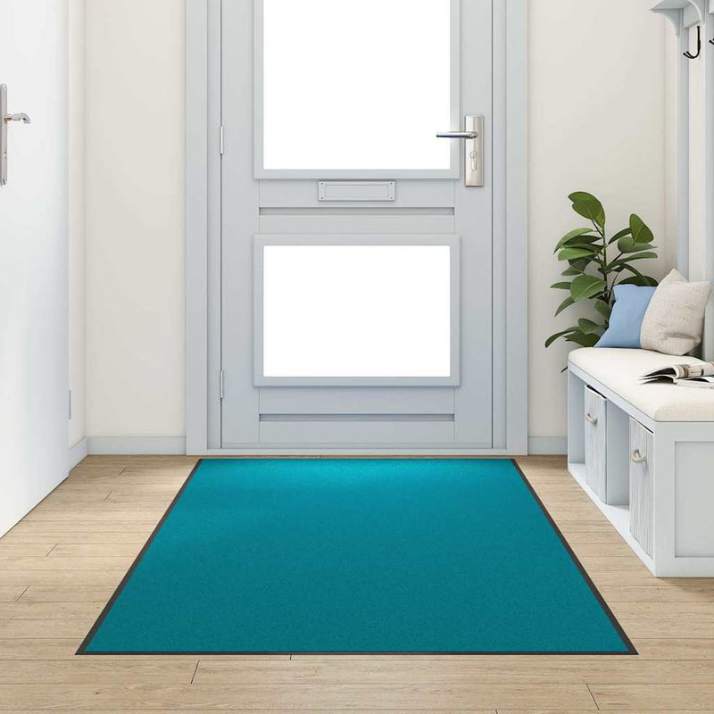 Load image into Gallery viewer, Vidaxl deurmat anders cyaan en zwart 120 x 250 cm polyamide en pvc
