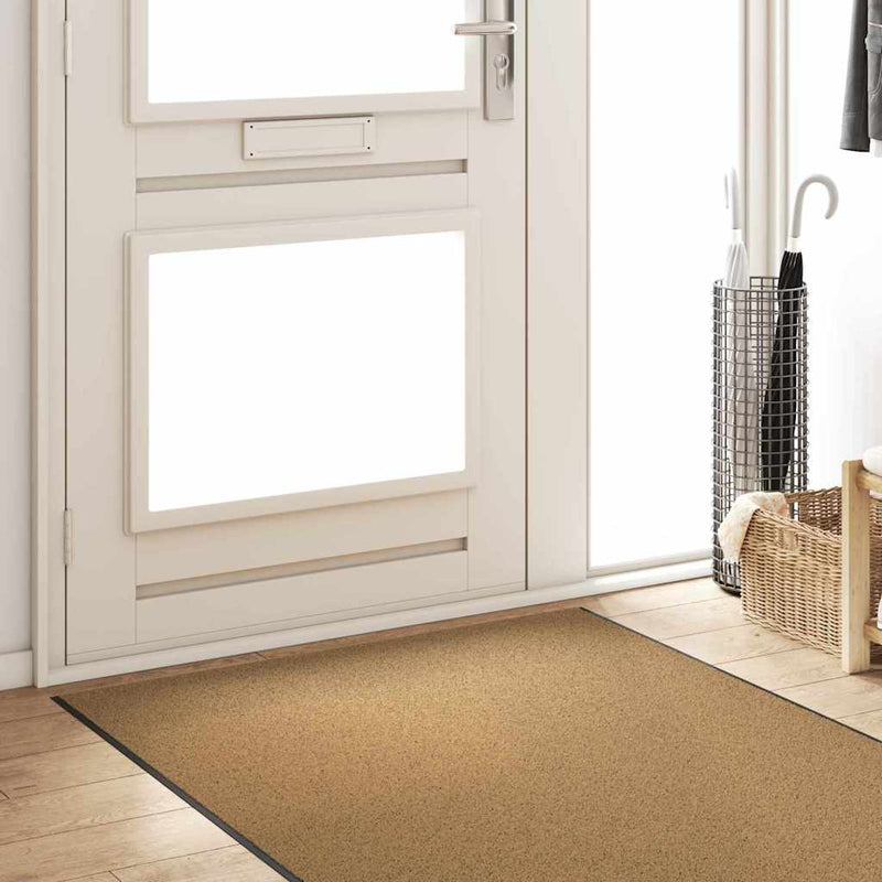Load image into Gallery viewer, Vidaxl deurmat anders crème en zwart 120 x 350 cm polyamide en pvc
