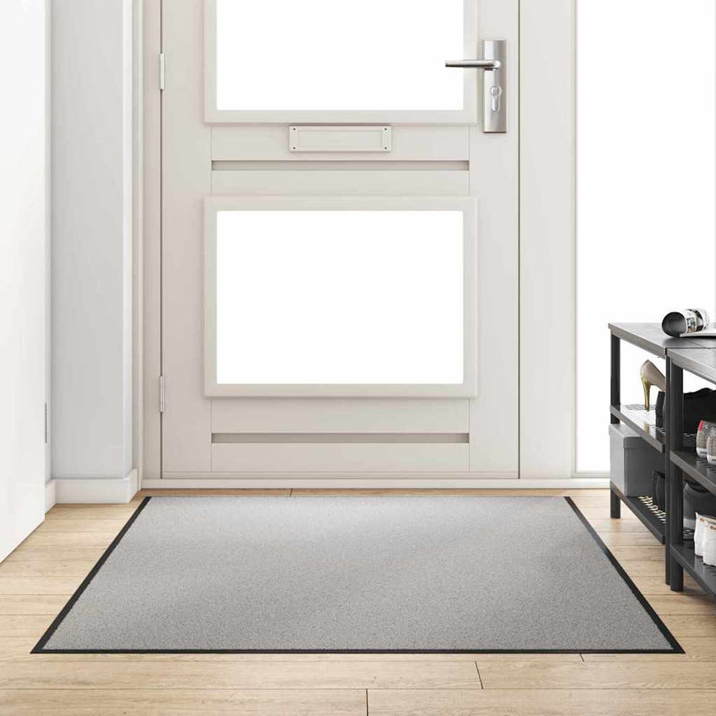Load image into Gallery viewer, Vidaxl deurmat grijs en zwart 120 x 180 cm polypropyleen en vinyl
