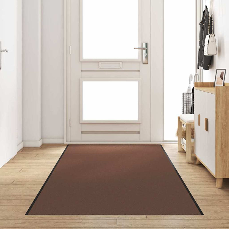 Load image into Gallery viewer, Vidaxl deurmat bruin en zwart 120 x 350 cm polypropyleen en vinyl
