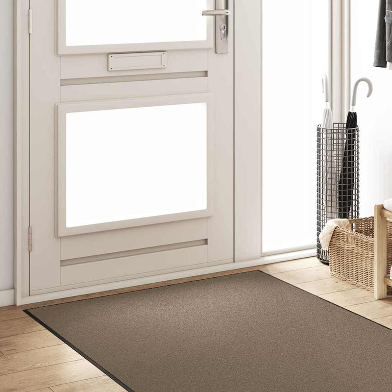 Load image into Gallery viewer, Vidaxl deurmat beige en zwart 120 x 400 cm polypropyleen en vinyl
