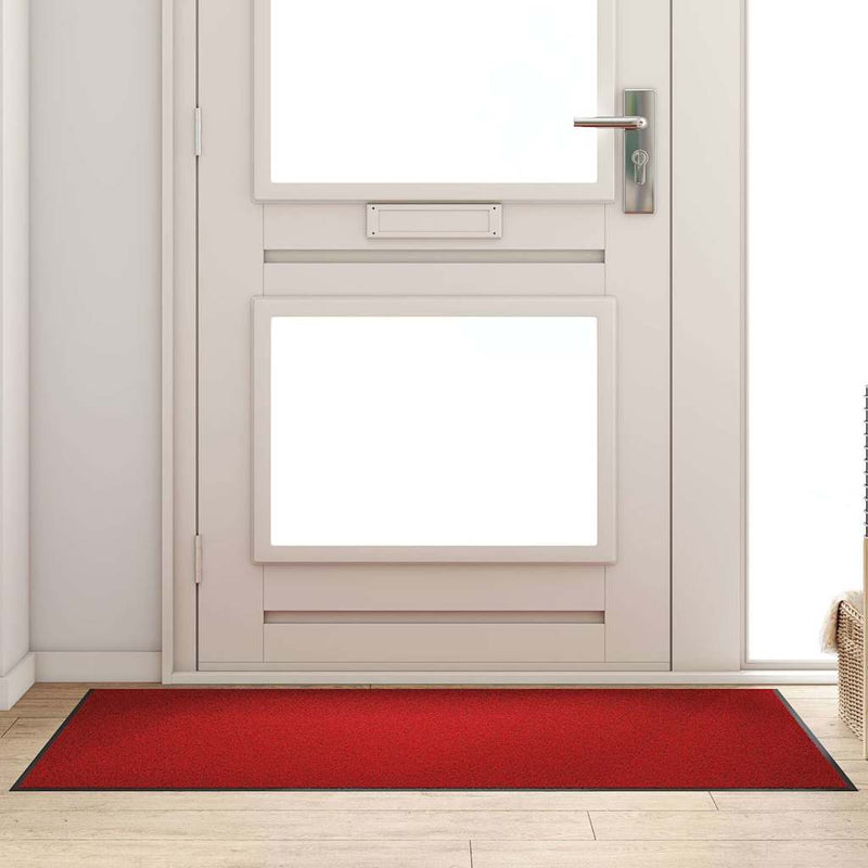 Load image into Gallery viewer, Vidaxl deurmat anders rood en zwart 90 x 150 cm polypropyleen en vinyl
