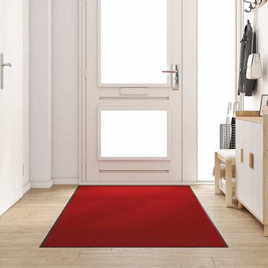 Vidaxl deurmat rood en zwart 120 x 250 cm polypropyleen en vinyl