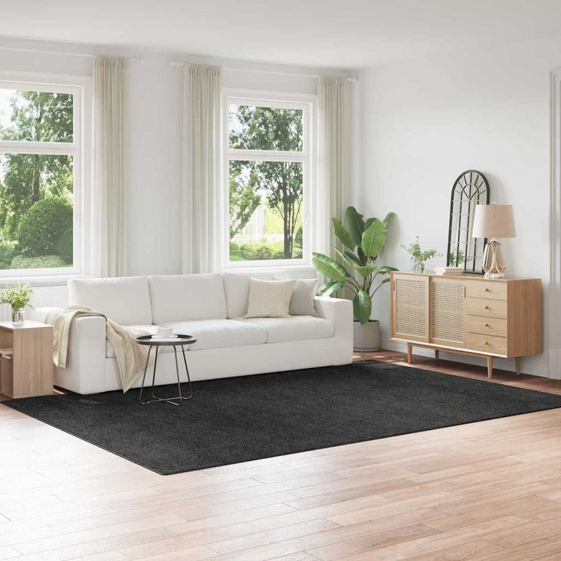 Load image into Gallery viewer, Vidaxl antislip shaggy tapijt donkergrijs 240 x 340 cm pp
