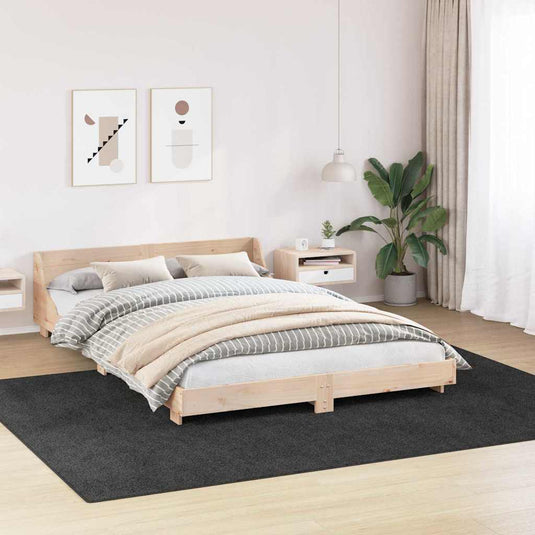 Vidaxl antislip shaggy tapijt donkergrijs 240 x 340 cm pp