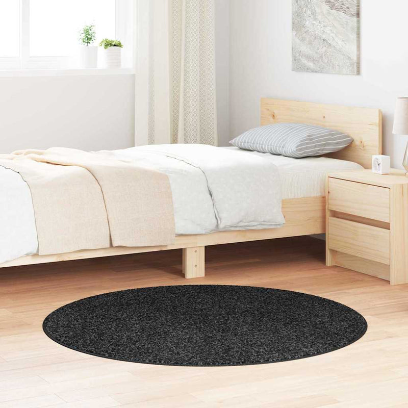 Load image into Gallery viewer, Vidaxl antislip shaggy tapijt donkergrijs 120 x 120 cm pp
