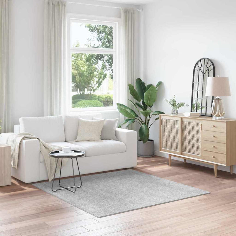 Load image into Gallery viewer, Vidaxl antislip shaggy tapijt grijs 160 x 160 cm pp

