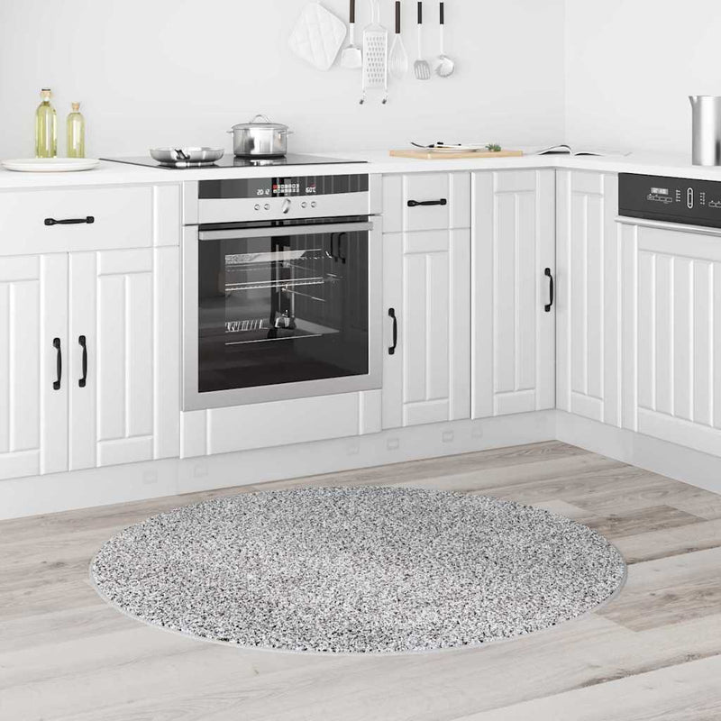 Load image into Gallery viewer, Vidaxl antislip shaggy tapijt grijs 120 x 120 cm pp
