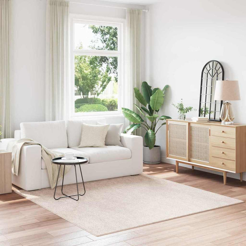 Load image into Gallery viewer, Vidaxl antislip shaggy tapijt crème 200 x 200 cm pp
