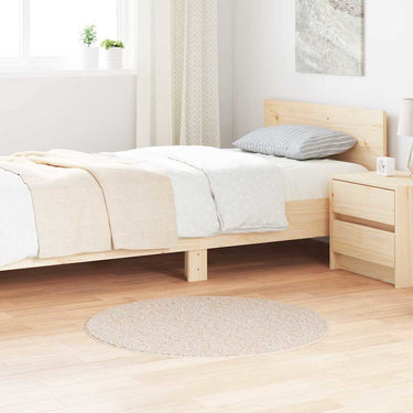 Vidaxl antislip shaggy tapijt crème 90 x 90 cm pp
