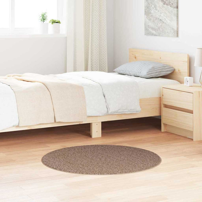 Load image into Gallery viewer, Vidaxl antislip shaggy tapijt bruin 90 x 90 cm pp
