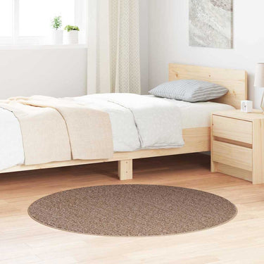 Vidaxl antislip shaggy tapijt bruin 120 x 120 cm pp