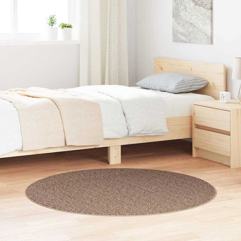 Load image into Gallery viewer, Vidaxl antislip shaggy tapijt bruin 120 x 120 cm pp
