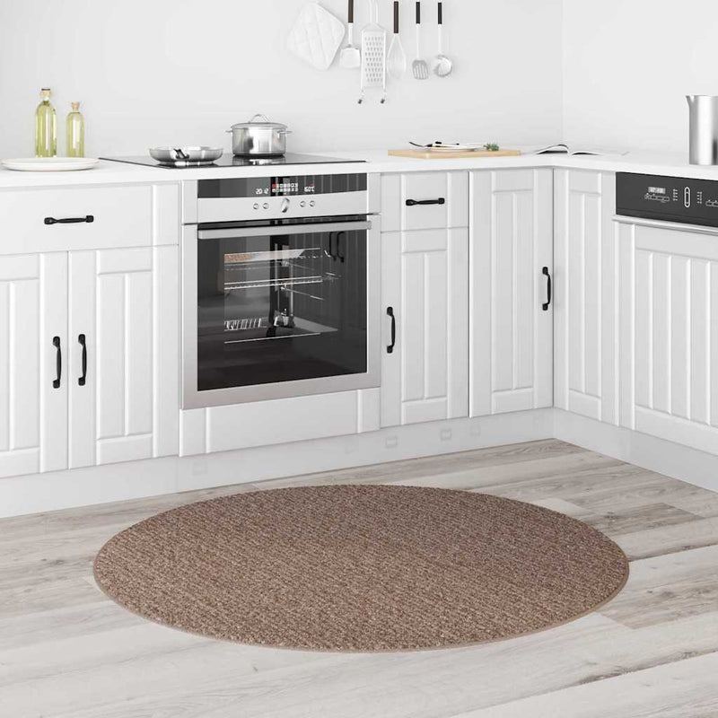 Load image into Gallery viewer, Vidaxl antislip shaggy tapijt bruin 120 x 120 cm pp
