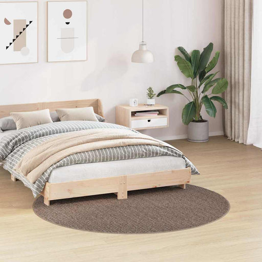 Vidaxl antislip shaggy tapijt bruin 160 x 160 cm pp