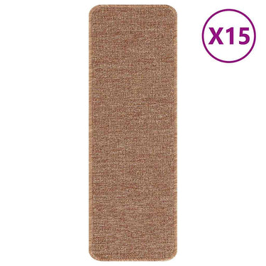 Vidaxl antislip trapmatten latex achterkant 15 pcs geel 60 x 25 cm pp
