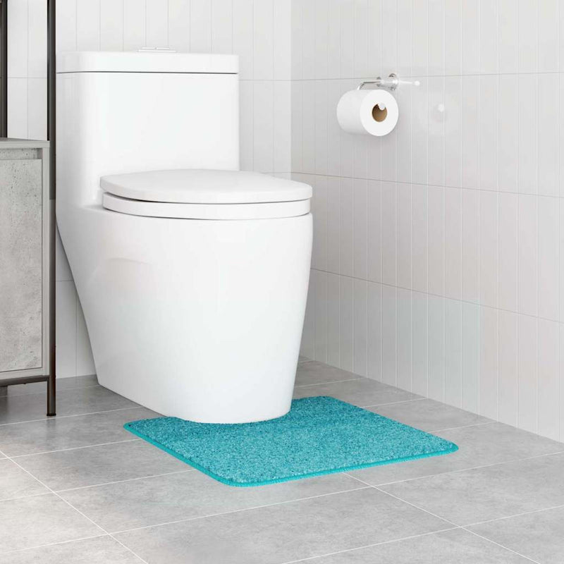 Load image into Gallery viewer, Vidaxl antislip badmat met toilet cut turquoise 50 x 50 cm pp

