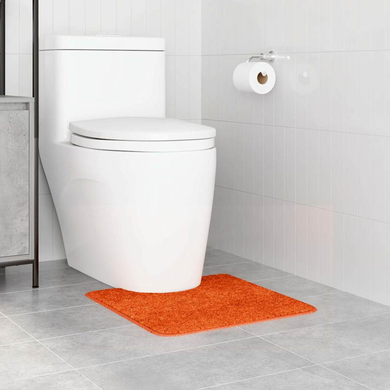 Load image into Gallery viewer, Vidaxl antislip badmat met toilet cut oranje 50 x 50 cm pp
