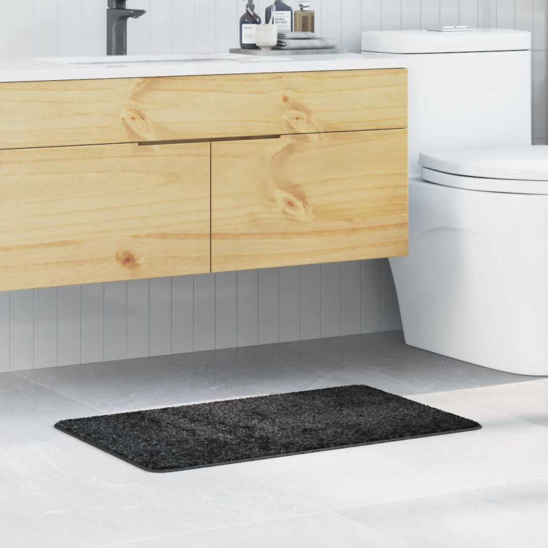 Load image into Gallery viewer, Vidaxl antislip badmat donkergrijs 50 x 80 cm pp

