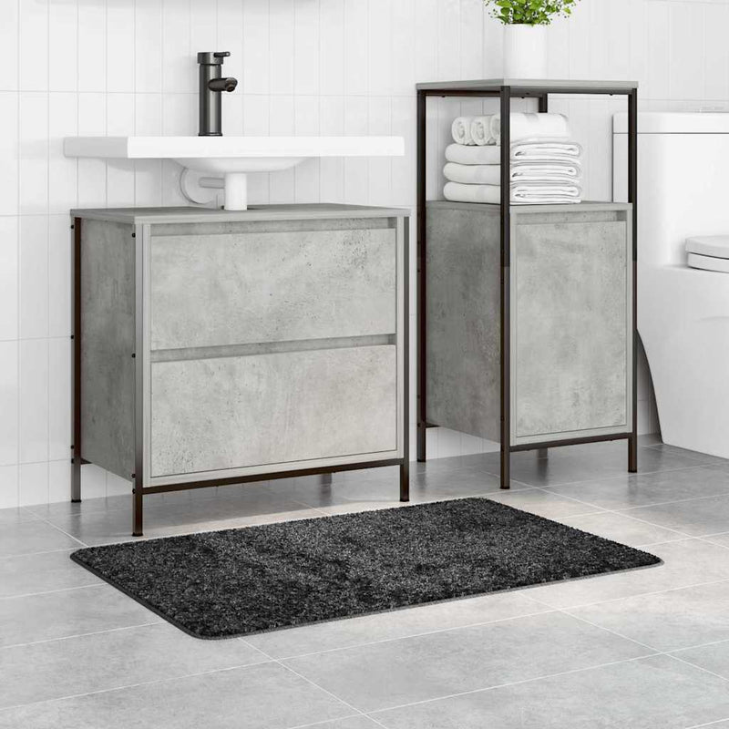Load image into Gallery viewer, Vidaxl antislip badmat donkergrijs 60 x 90 cm pp
