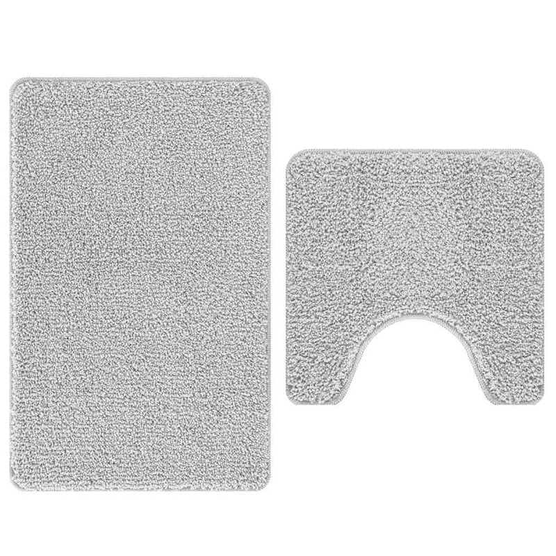 Load image into Gallery viewer, Vidaxl antislip badmat set 2 pcs grijs pp

